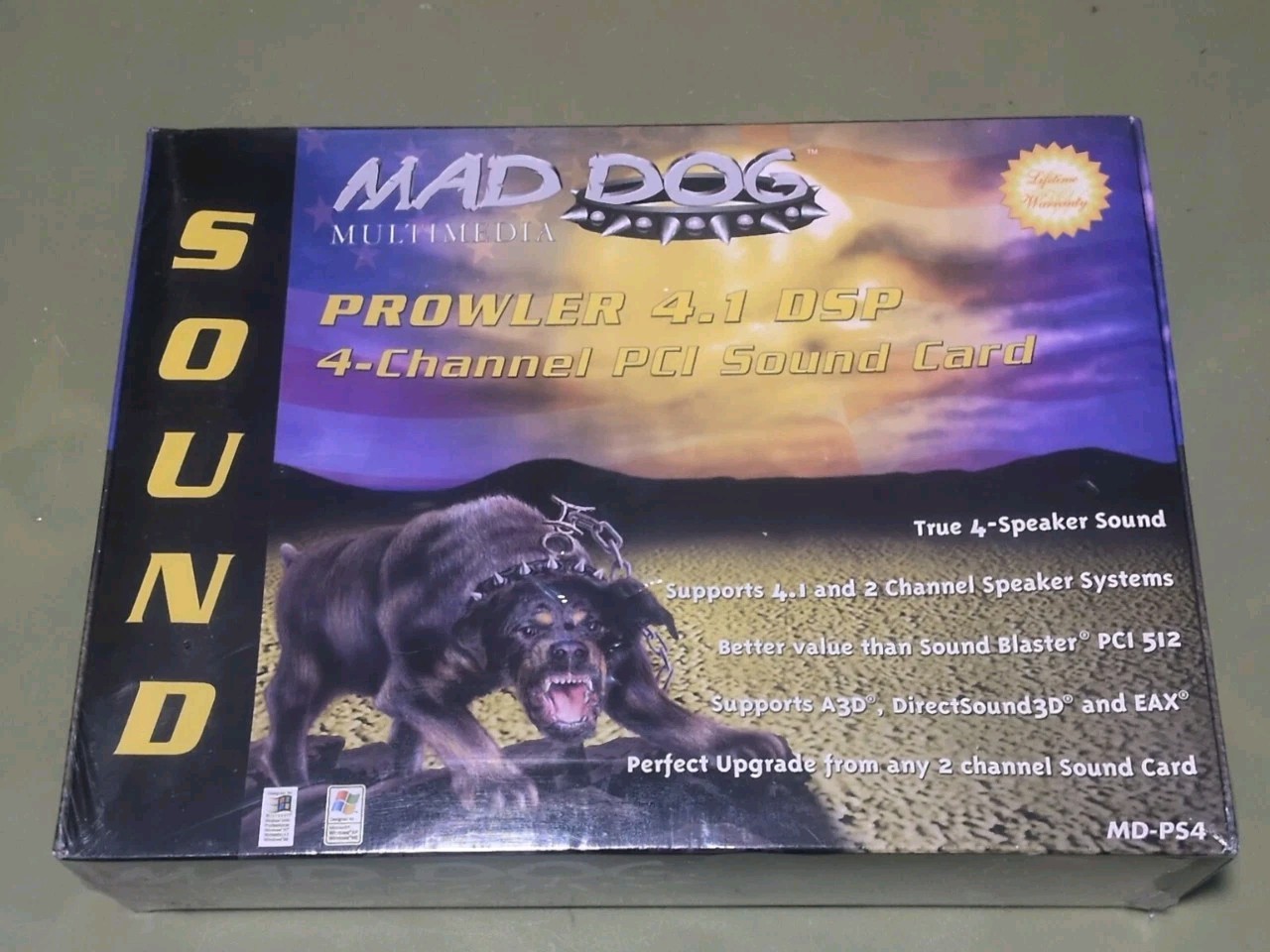 Mad Dog Prowler Multimedia 4.1 DSP   4-Channel PCI Sound Card -(NIP)