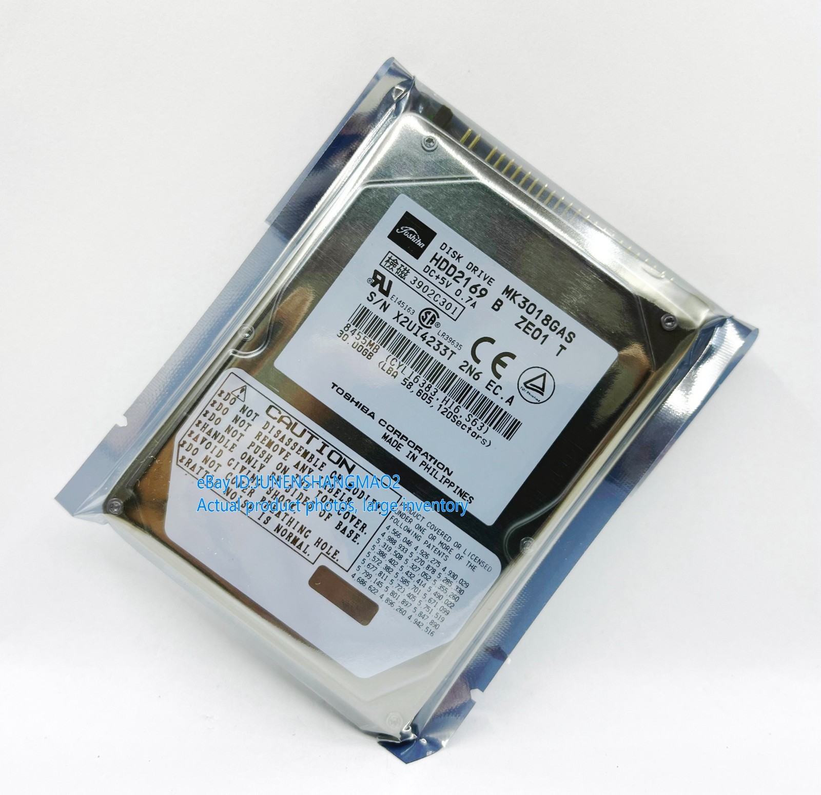 Toshiba 30GB MK3018GAS 2.5-inch IDE Industrial Computer Hard Drive