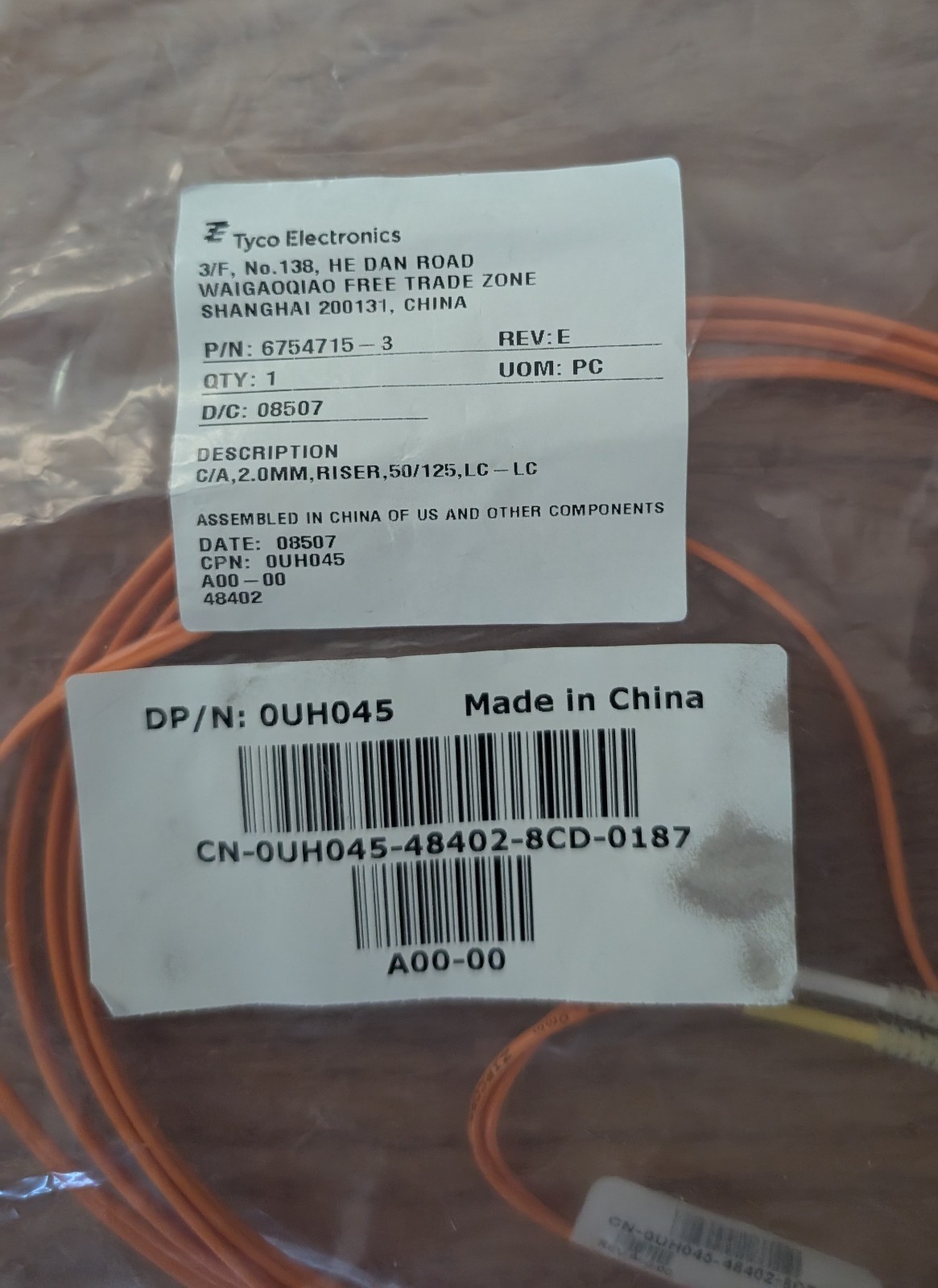 02m Network Cable - St Multi-mode Male Sc 6.6 Ft Fiber - C/A, 2.0MM, RISER,50/12