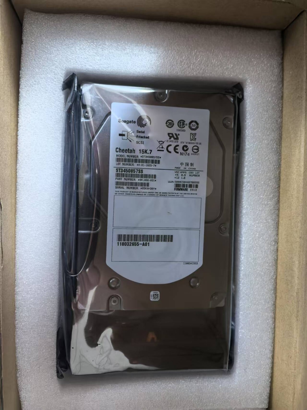 FOR EMC AX-SS15-450 450G 15K 3.5" SAS Hard Drive 005048877 005048957
