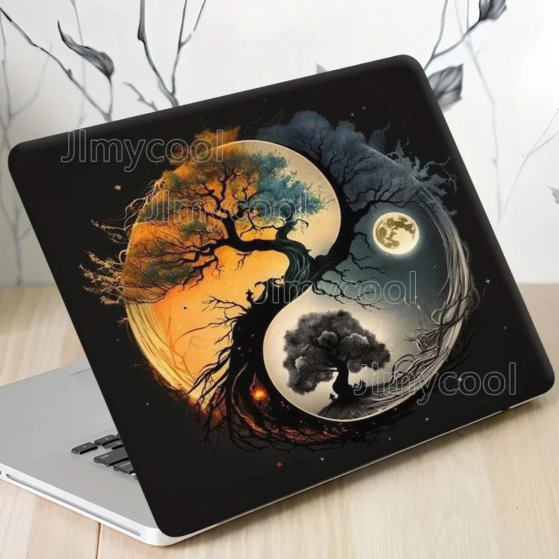 Yin Yang Tree Harmonious Coexistence of Day Night Printed Laptop Skin Protector