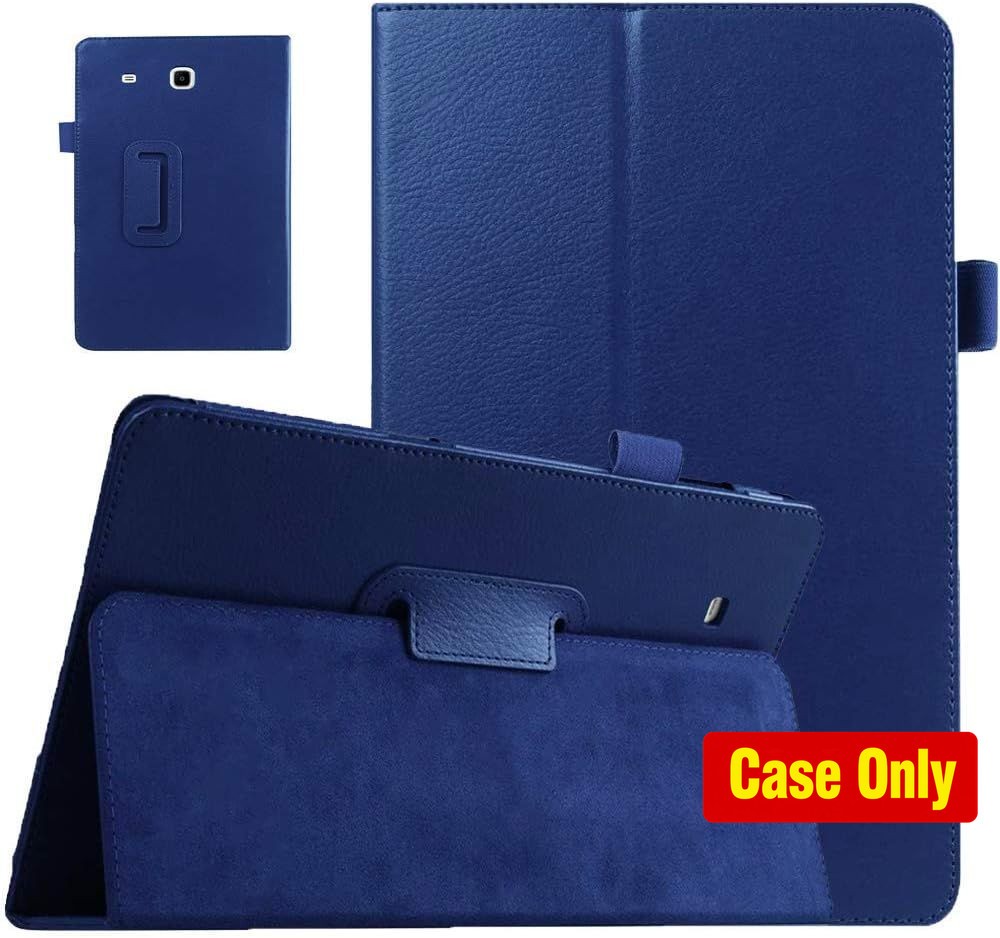 Case for Galaxy Tab E 9.6 - Slim Leather Stand Folio Cover, Dark Blue