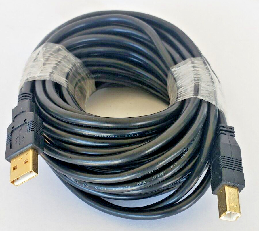 PTC 32Ft USB2.0 Active Repeater A-Male/B-Male Cable Gold Plated