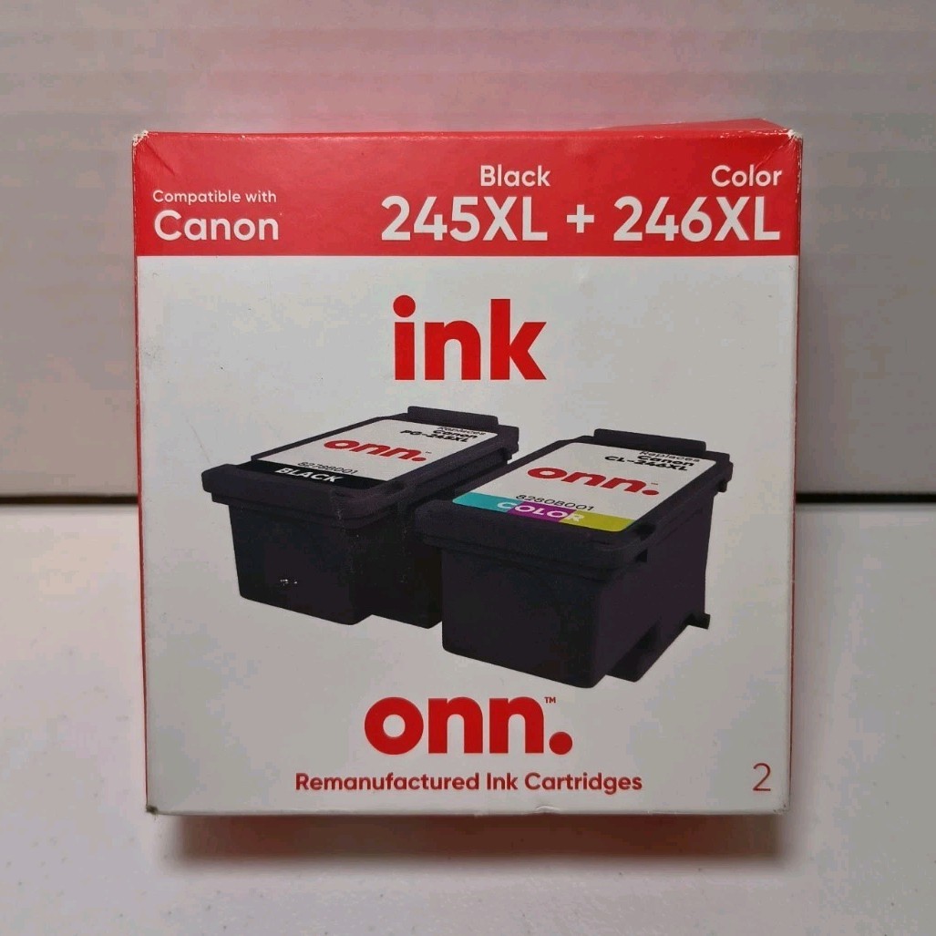 New Sealed ONN Ink Cartridges Compatible With Canon PG-245XL CL-246XL Twin Pack