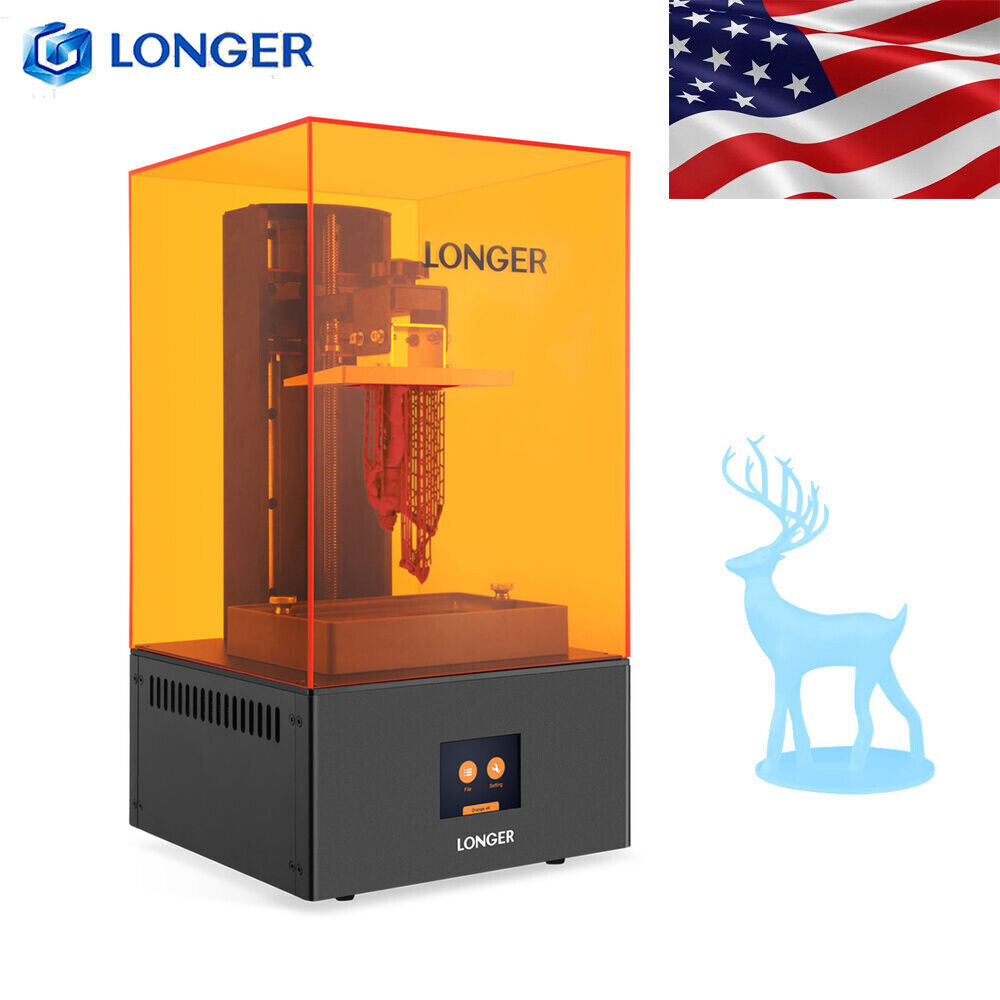 LONGER Orange 4K 3D Printer Resin Printer 4.72''x2.68''x7.48'' Large Size B5G9