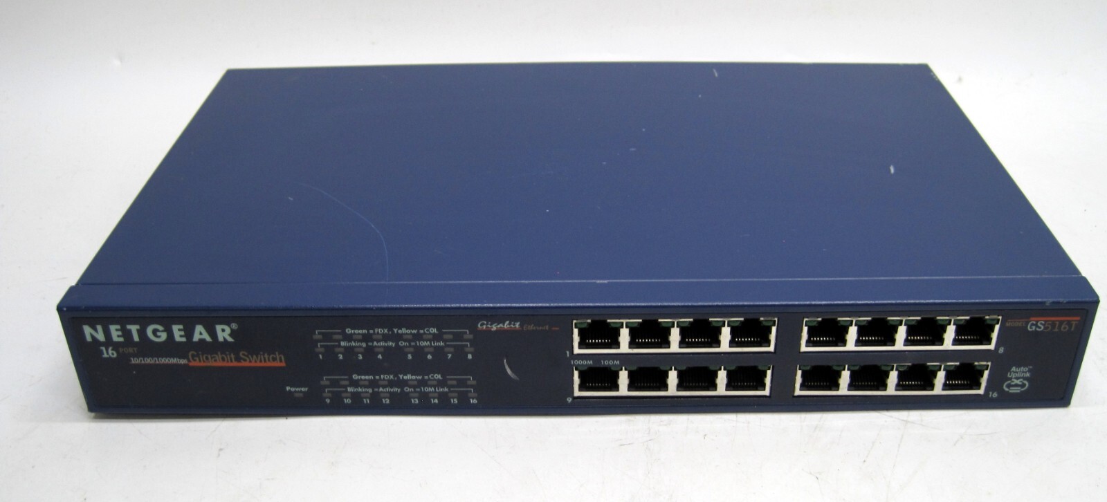 Netgear Model GS516T 10/100/1000mbps 16 Port Gigabit Network Switch