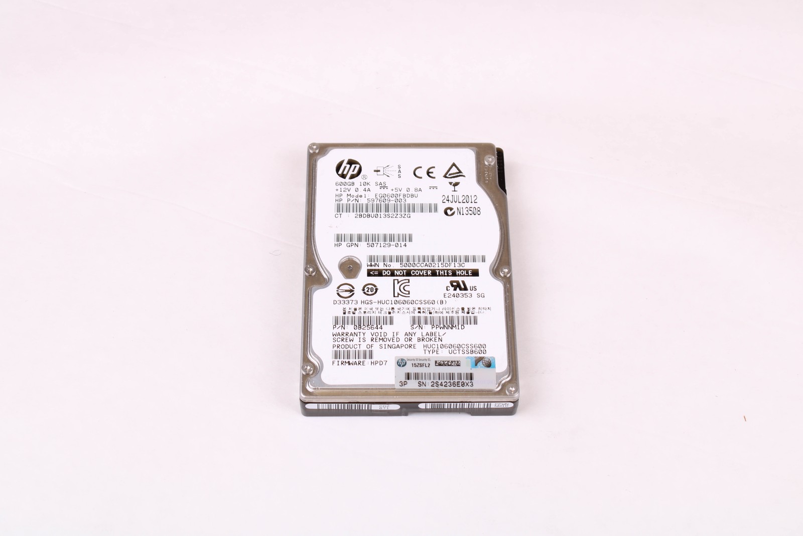 HGST Hitachi HUC106060CSS600 600GB 10K 2.5" SAS Server Hard Drive 0B25644