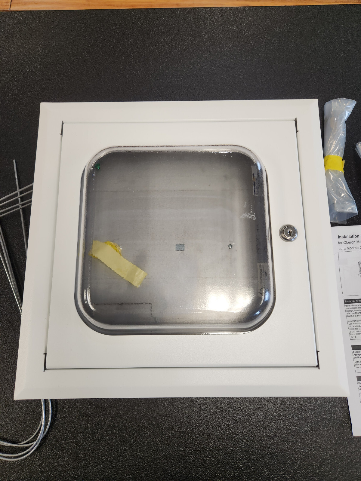Oberon 1076-CP Locking Recessed Ceiling and Wall Hard Lid Access Point Enclosure