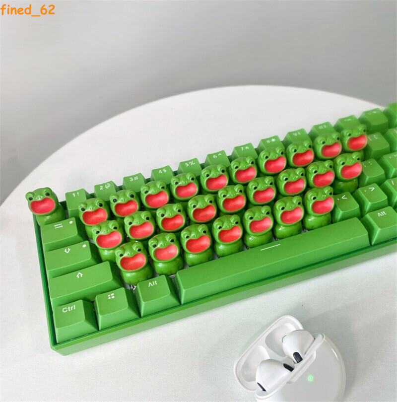 3D Little Frog Keyboard Green Cherry Mechanical Keyboard Personality Cute Gift
