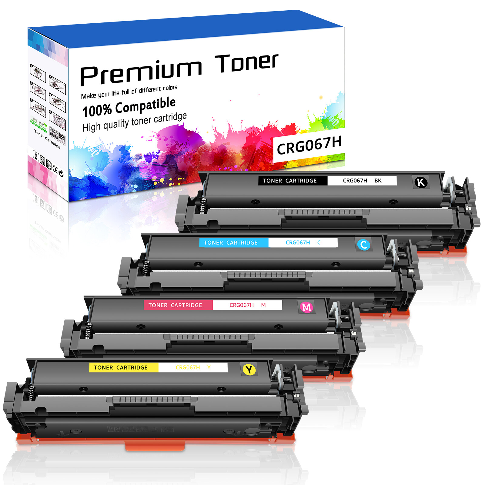 4PK CRG067H Color Toner for Canon LBP632Cdw LBP633Cdw MF656Cdw/653Cdw/654Cdw