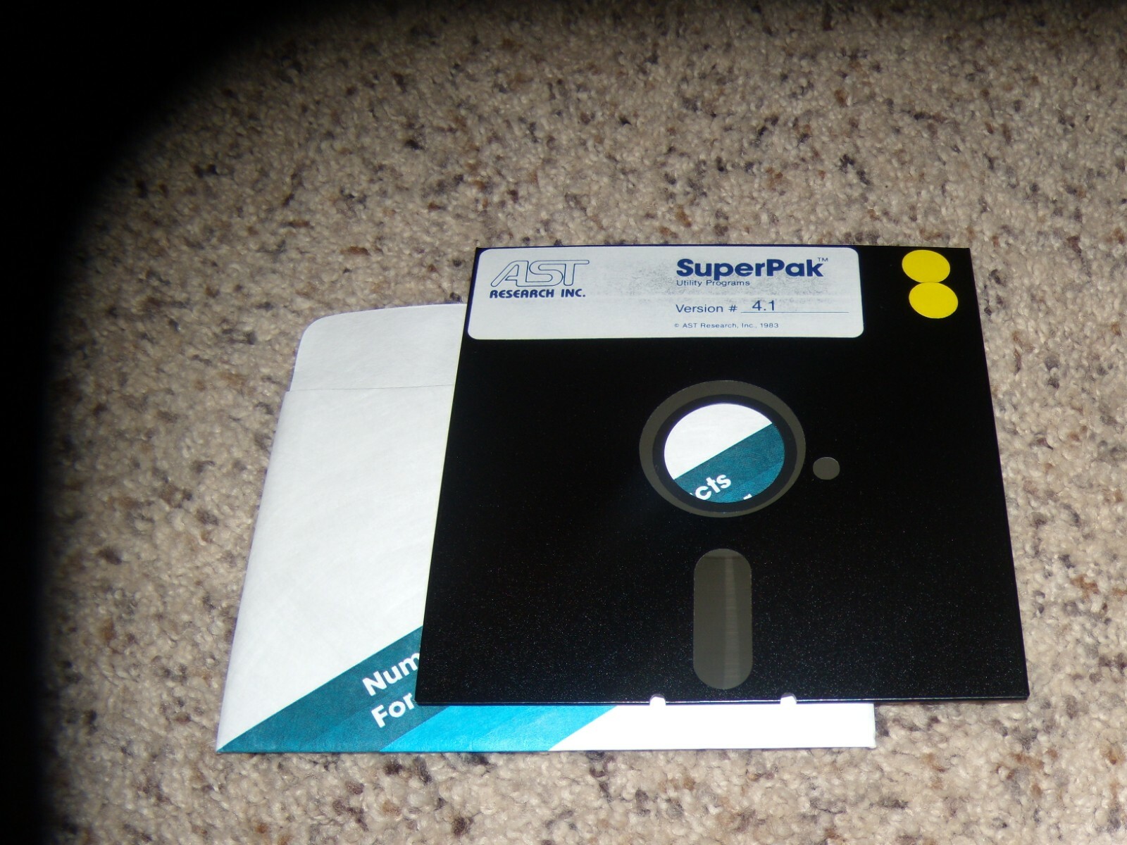 AST Research INC. Super Pak Utility Programs Version # 4.1 on 5.25" disk