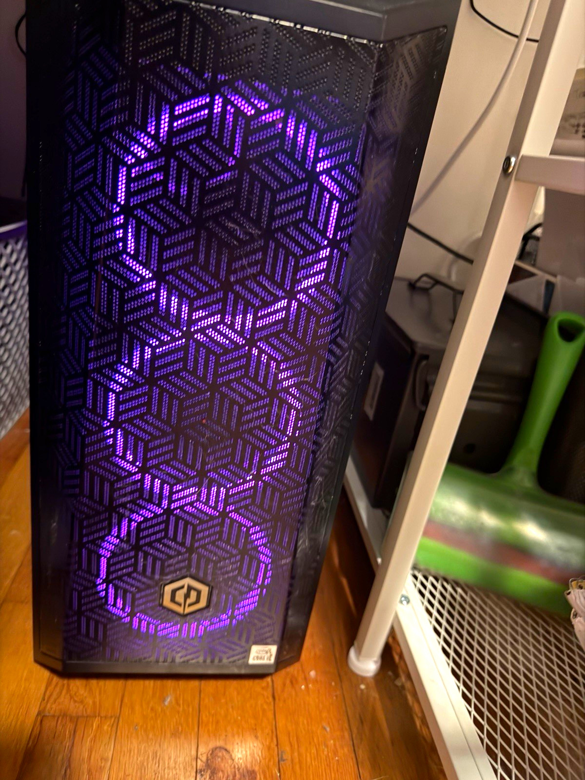 CyberPowerPC Gaming Desktop Tower PC, Black, RGB Lighting, USB 3.0 with monitor