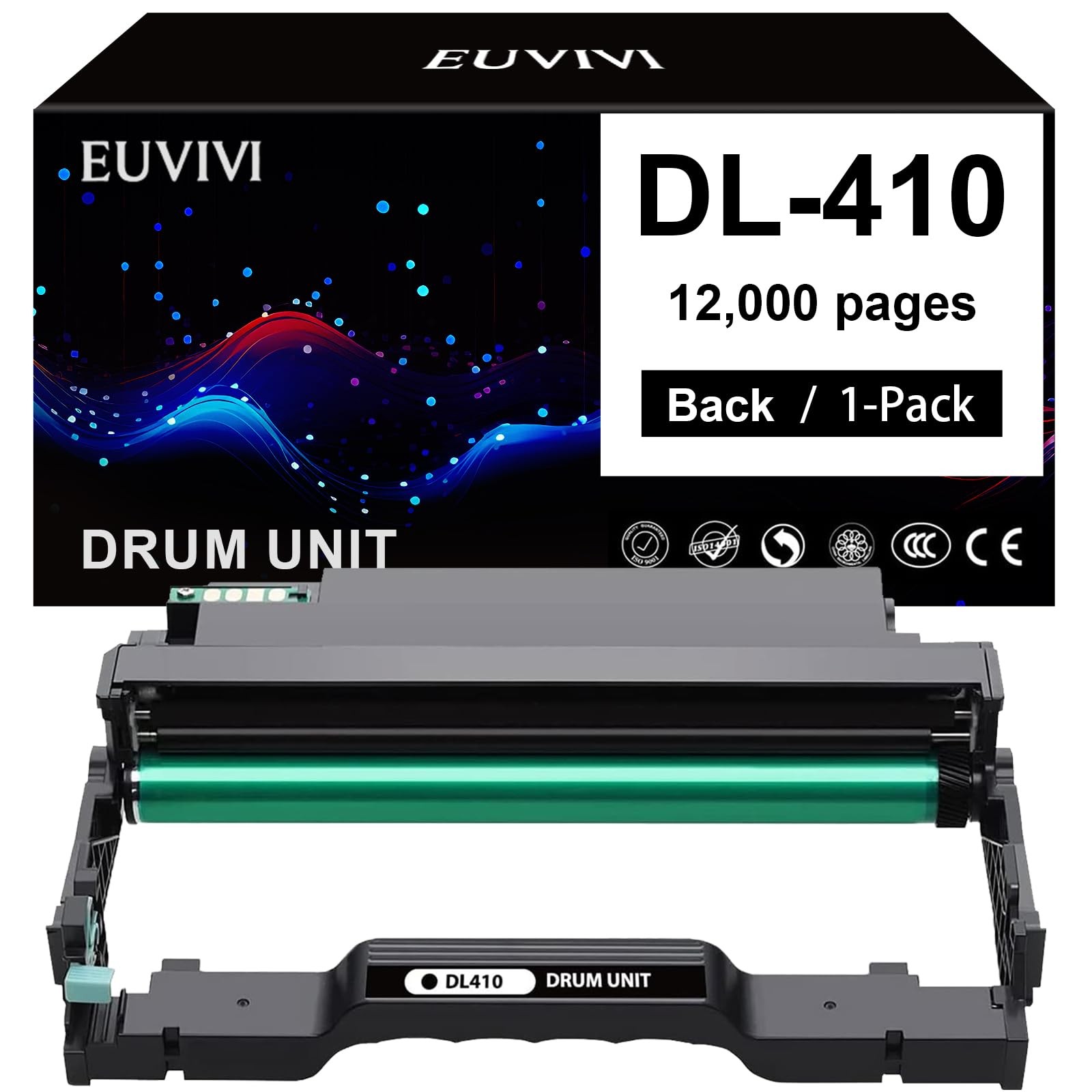 DL410 Drum Unit DL410 Imaging High Yield 12000 Pages Replacement Part Black