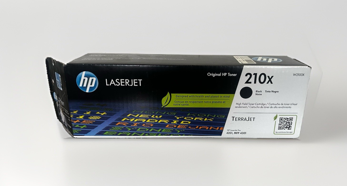 New Open Box HP 210X Black Original LaserJet Toner Cartridge W2100X  EXP2/9/2024
