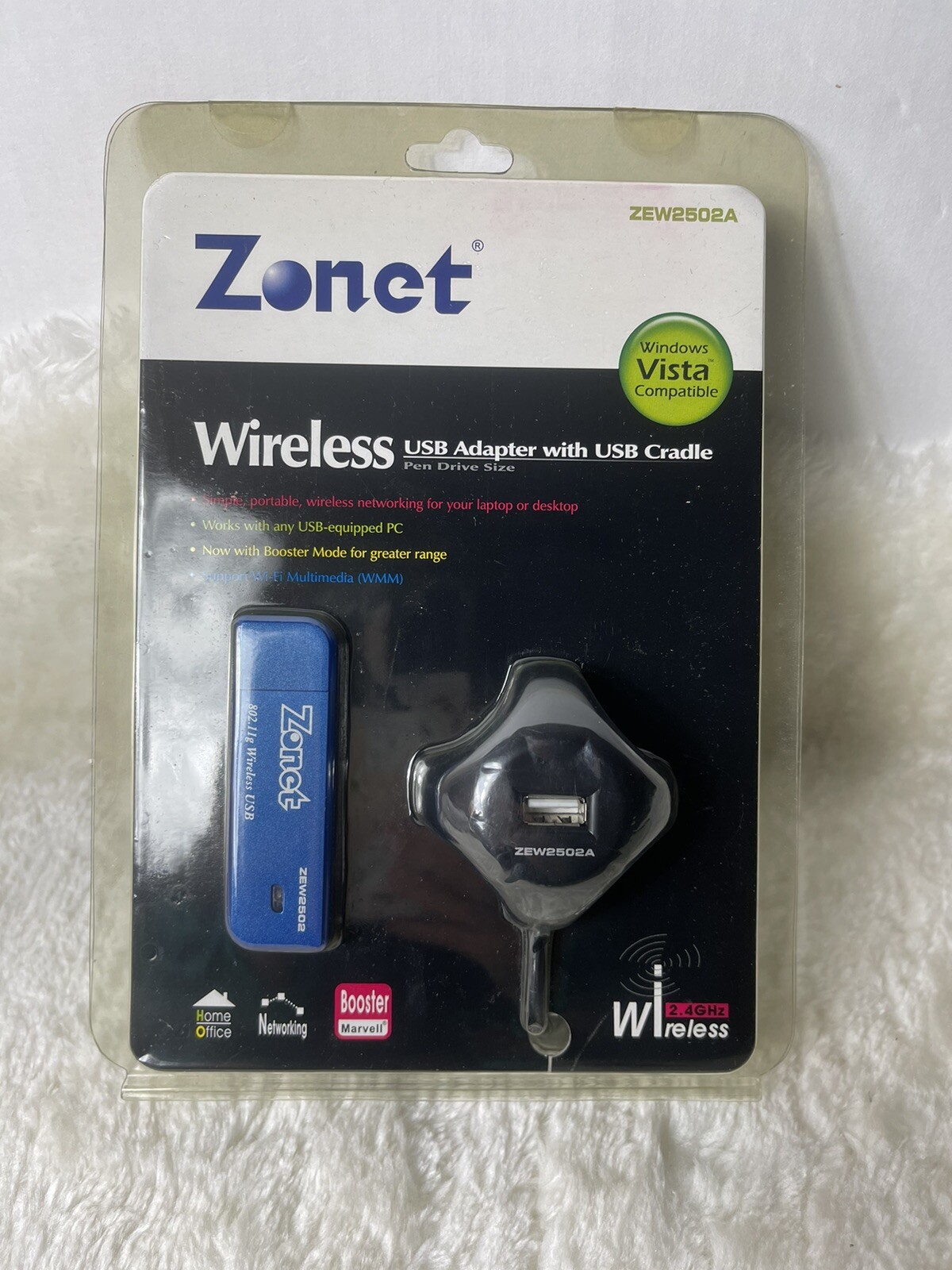 Zonet ZEW2502A Wireless USB Adapter With USB Cradle
