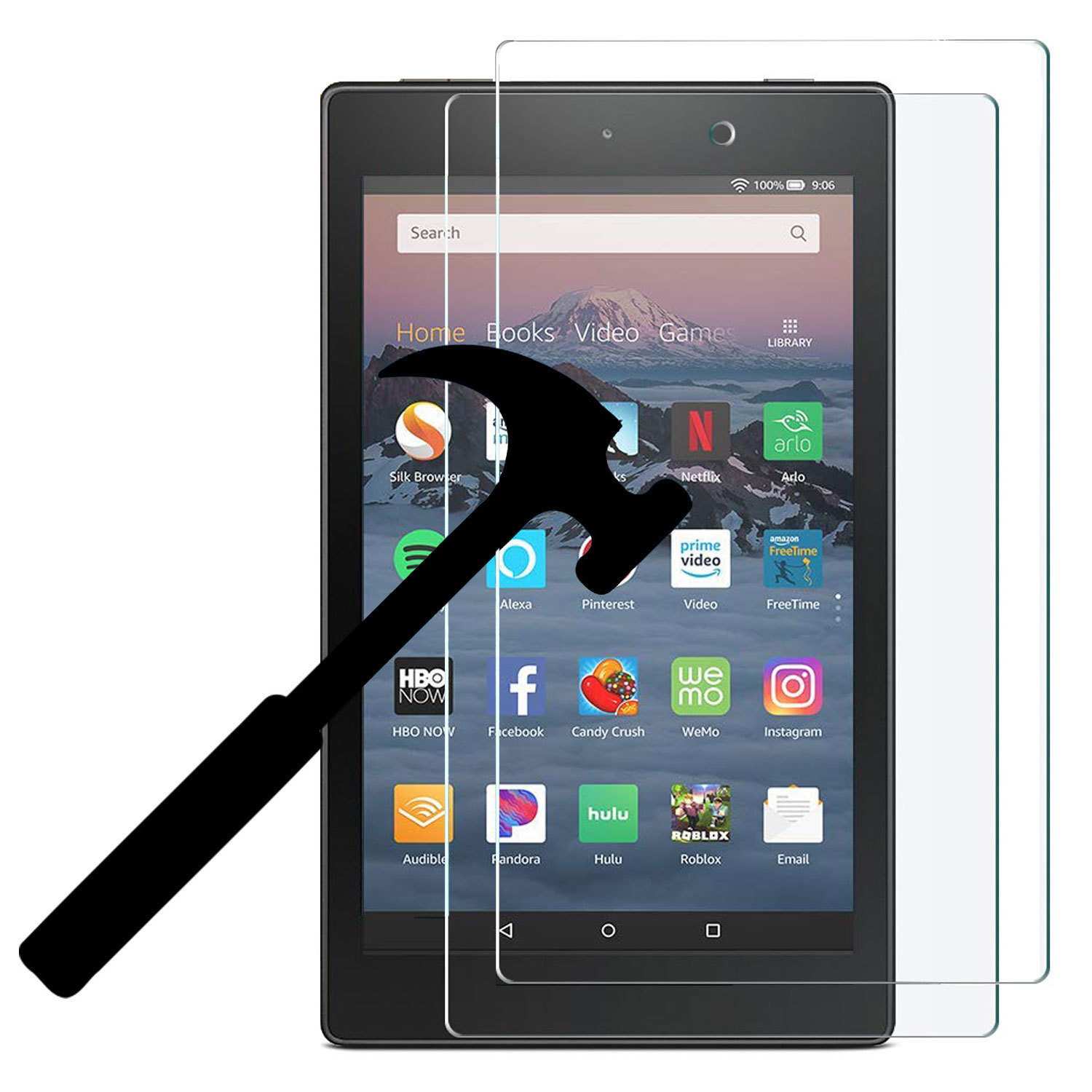 2X Tempered Glass Screen Protector For New Amazon Fire HD 8 2018/ HD 8 2017