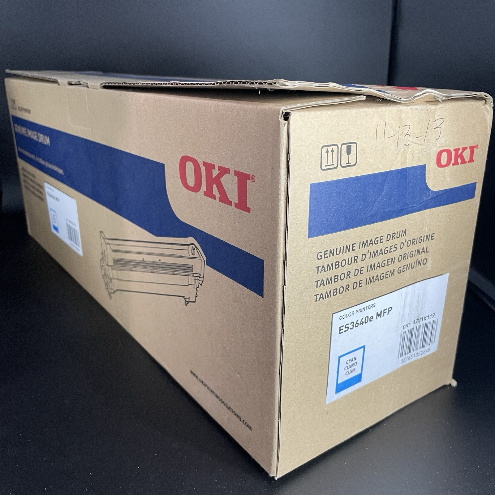 OKI 42918119 CYAN Image Drum for ES3640e MFP New