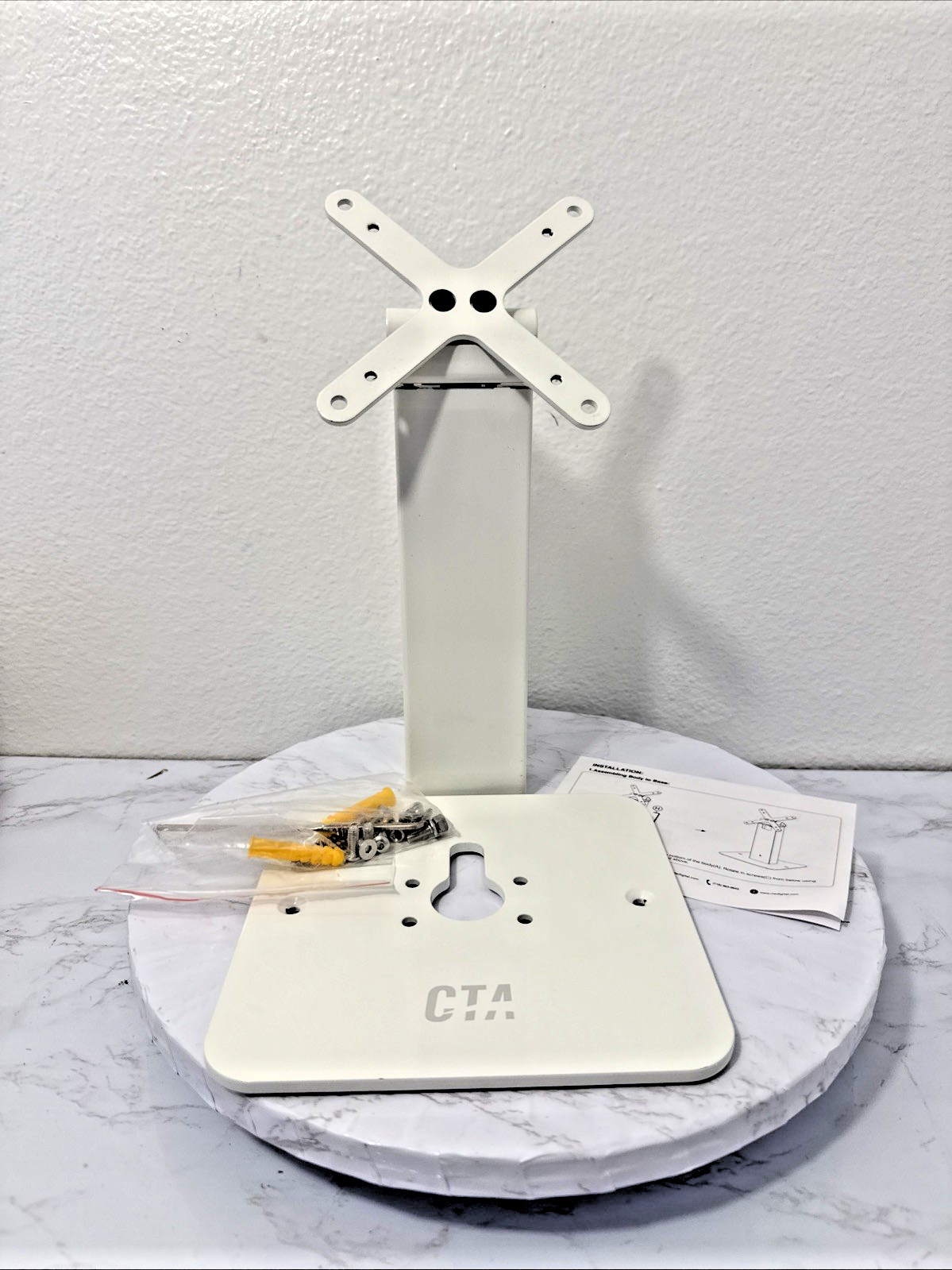 CTA Digital ADD-RSDMW Rotating Tablet Kiosk VESA Desk Mount Stand White 11 lb