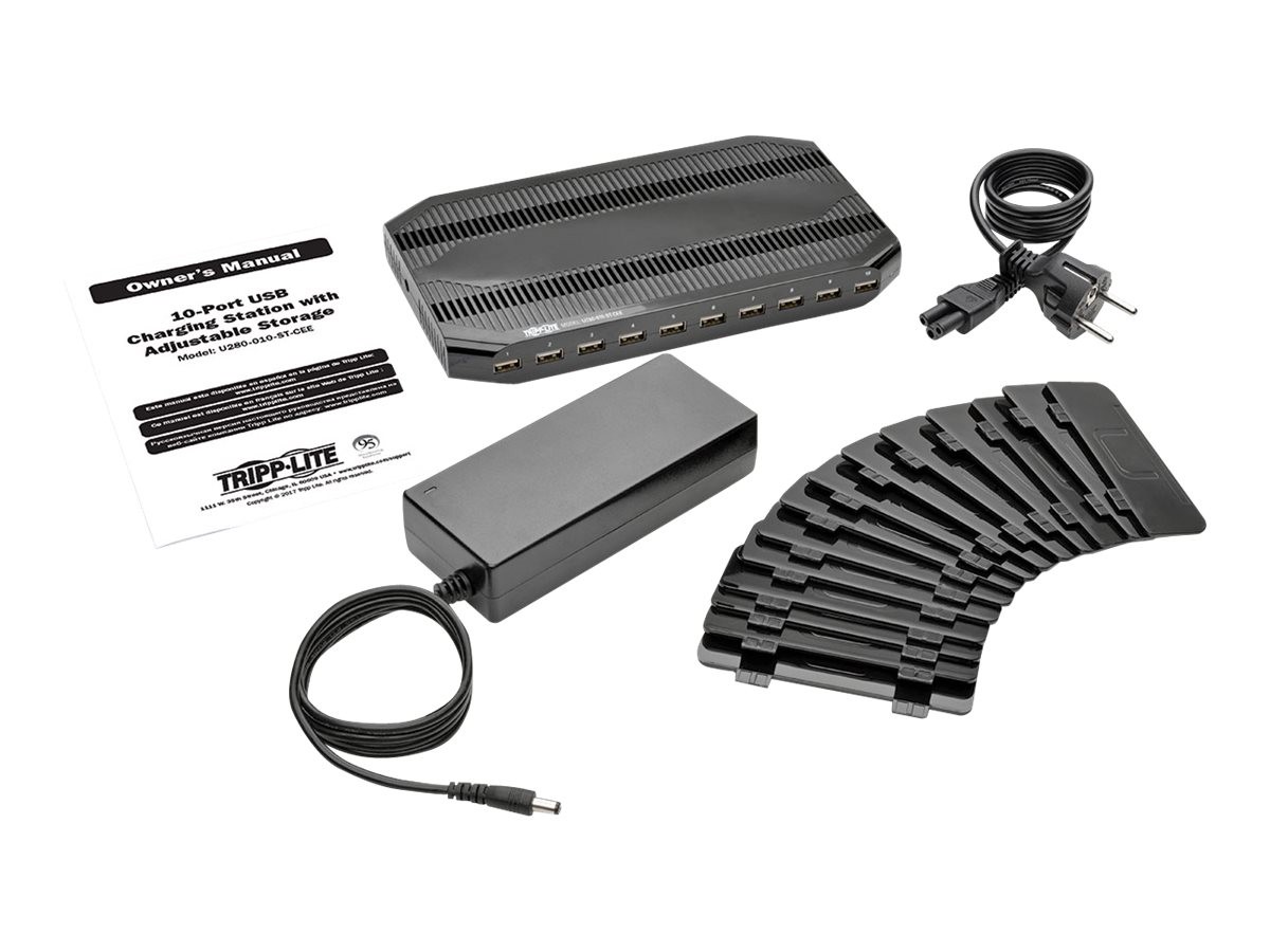 Tripp 10-Port USB Charging Station with 10-Port USB Charging U280-010-ST-CEE