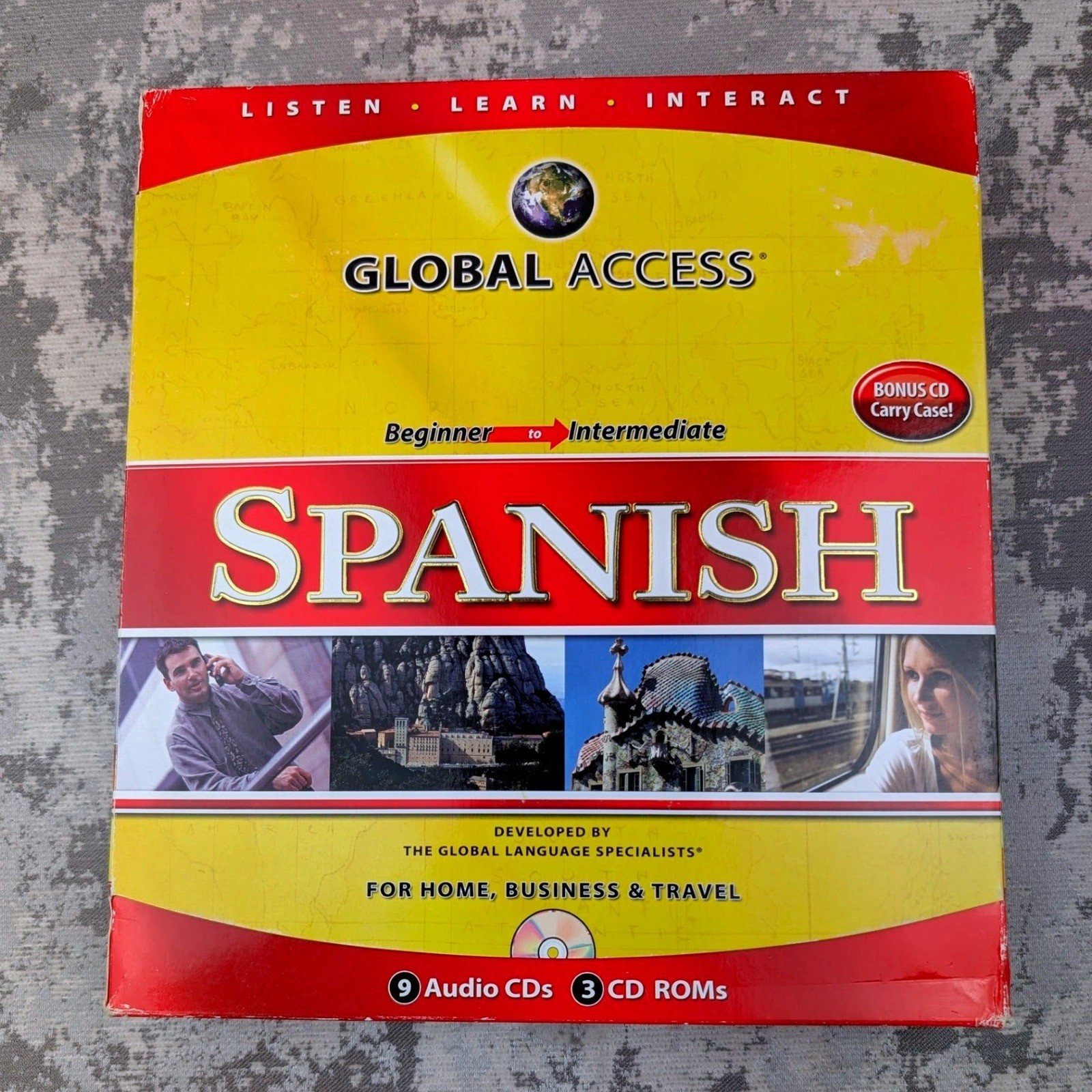 Global Access Spanish Complete Language Course 9 Audio CDs 3 CD-ROMs 2008