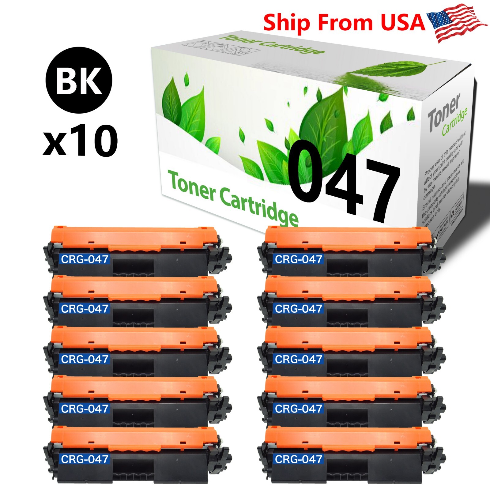 10PK CRG047 Toner Cartridge CRG-047 for i-SENSYS MF269dw Printers