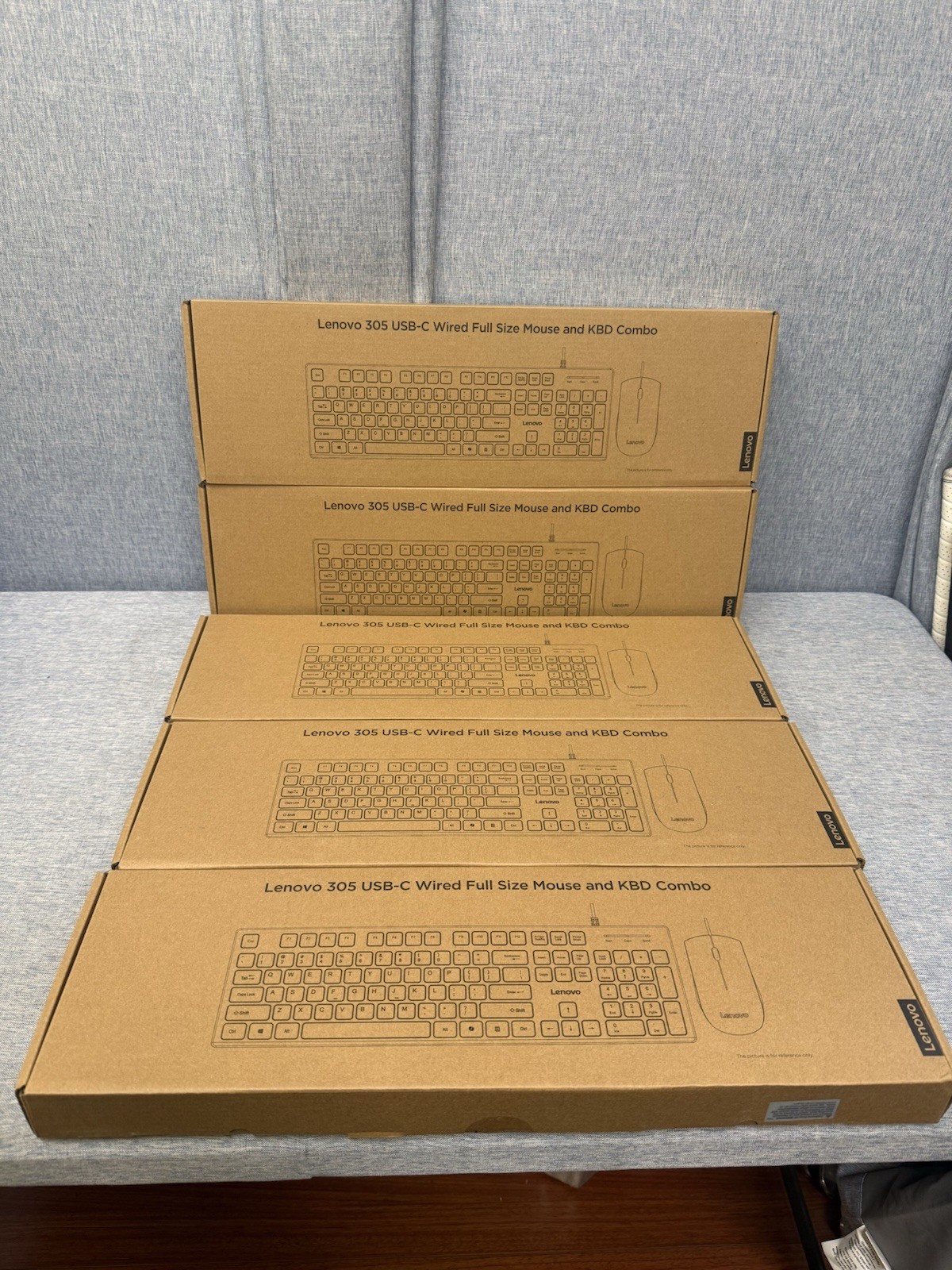 Lenovo 305 USB-C Wired Full Size Mouse and KBD Combo (5 Total)