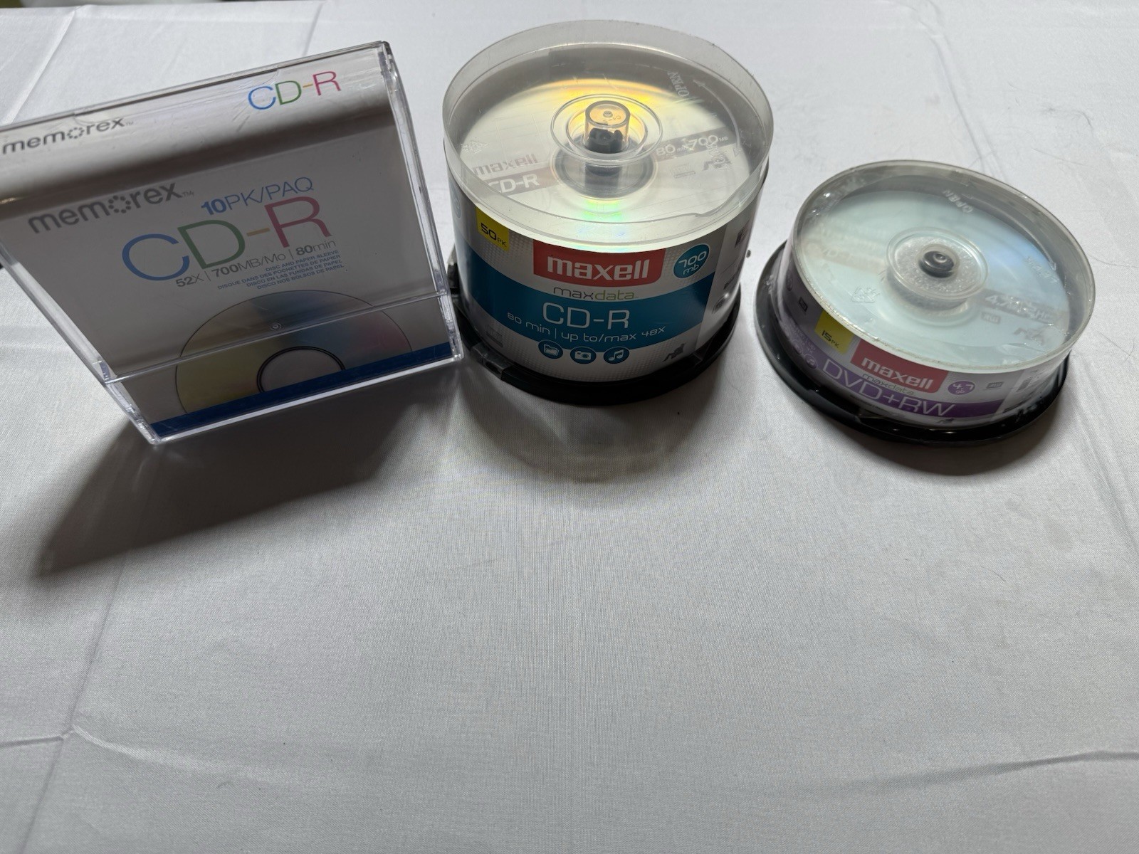 Maxwell CD-R 44 pack Discs + 8 Maxwell CD-R + Maxwell DVD+RW 15  sealed BUNDLE
