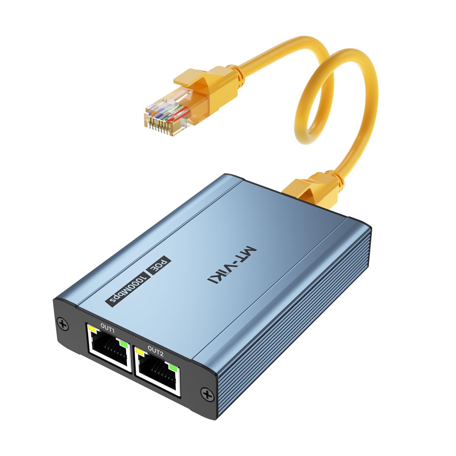 MT-VIKI Upgraded POE Ethernet Splitter - 1 to 3 1000Mbps, No Power Supply Req...