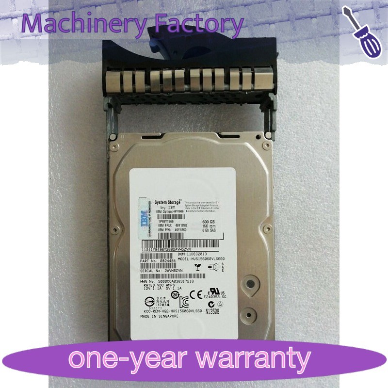 1PCS FOR IBM 49Y1866 49Y1870 49Y1869 600GB 15K 3.5'' SAS DS3500 HDD HARD DRIVE