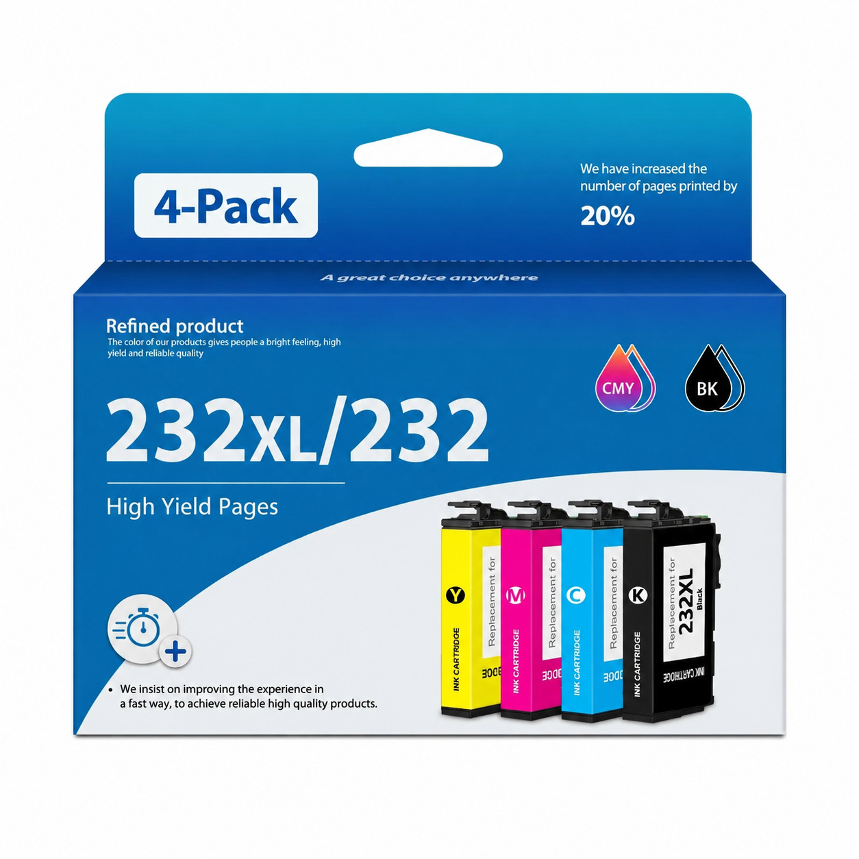 FADSOON® 232XL/232 Ink Cartridges Compatible for XP-4200 XP-4205 WF-2930 WF-2950