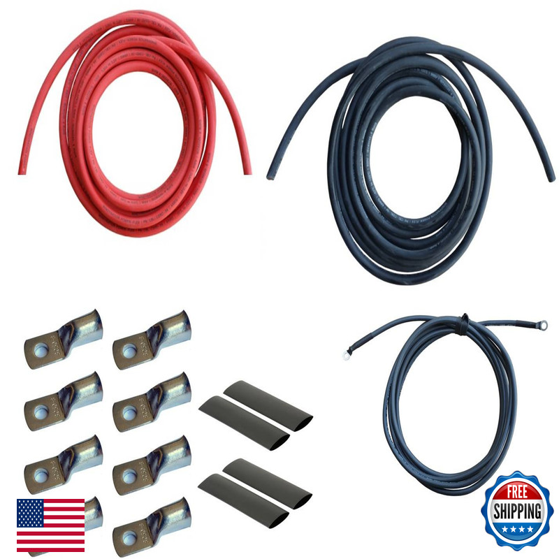 Windynation 4 Gauge Awg 6 Feet Black 6 Feet Red Power Inverter Battery Cable