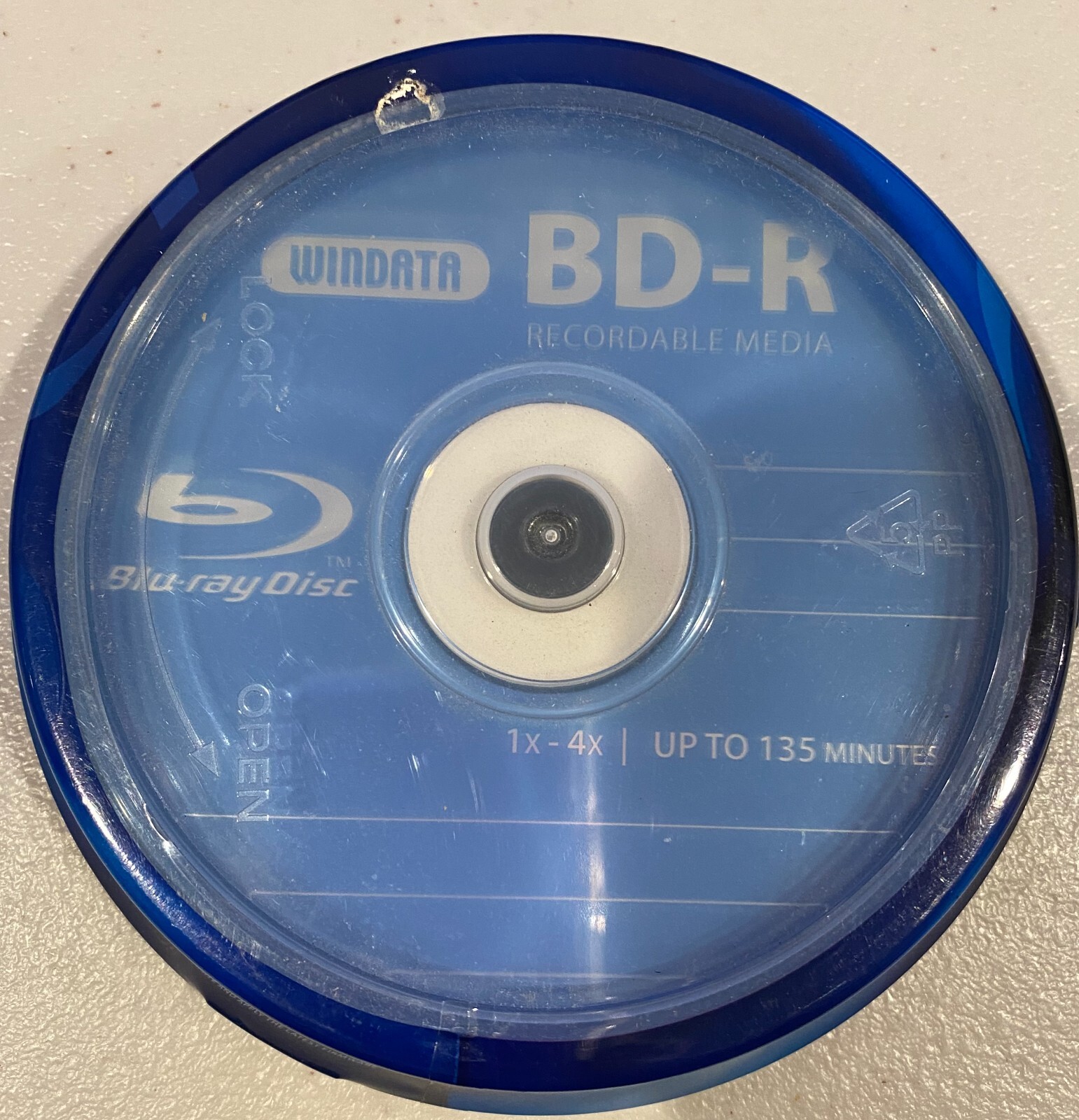 10 Pack Windata Blu-ray BD-R BDR 135 minutes Logo Top Recordable Disc