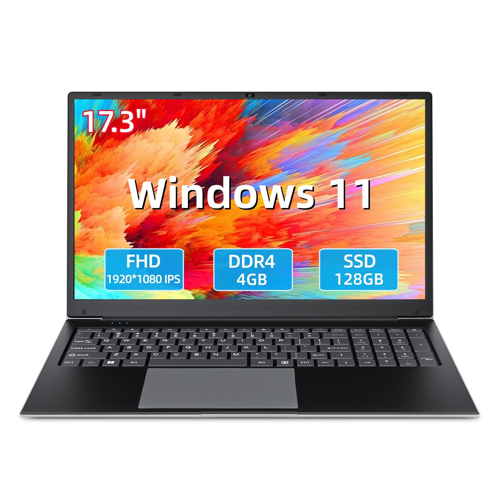 SGIN 17.3" FHD Laptop Notebook-Intel J4105 Up to 2.5 GHz 128GB memory 4GB RAM