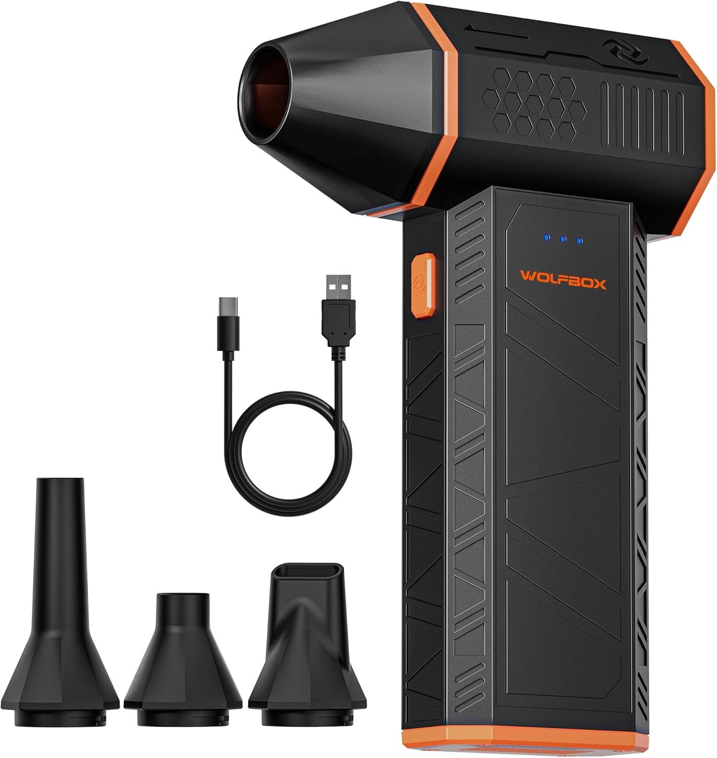 WOLFBOX MF50 Electric Air Duster-Mini Blower Turbo Fan for PC, Toys and Car