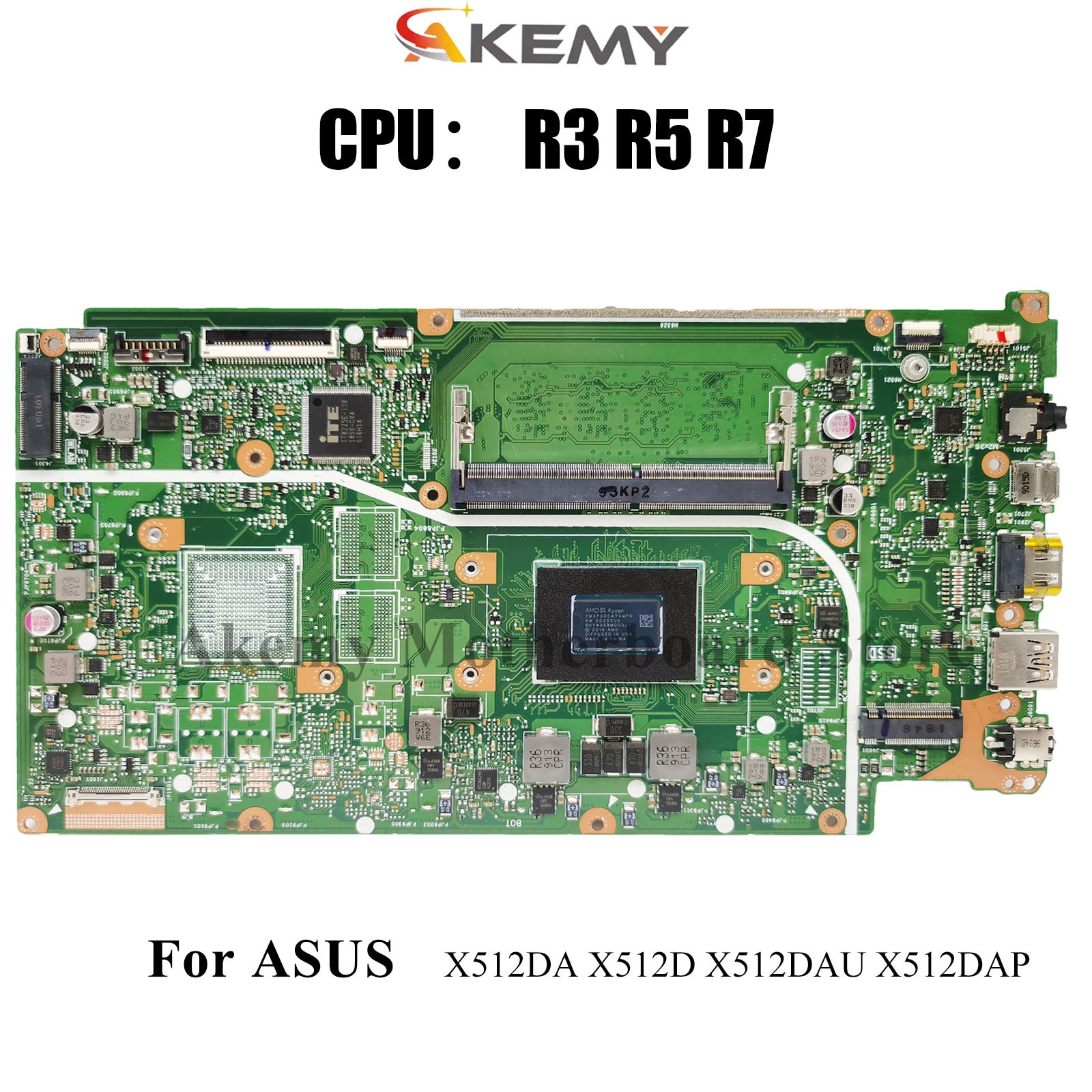 X512DA Motherboard For ASUS F512D V5000d M5050D M512D 30pin Mainboard W/CPU