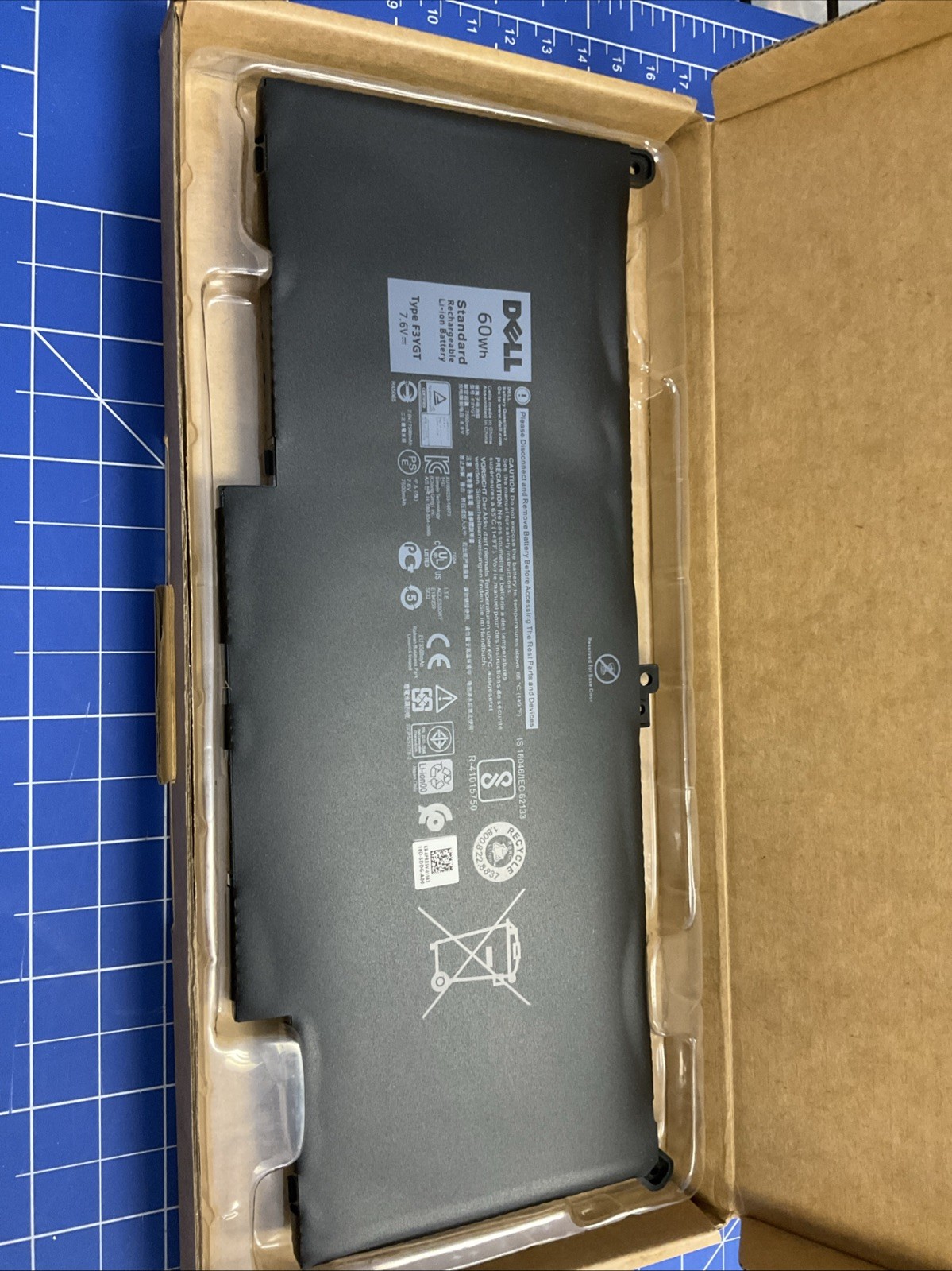 DELL F3YGT 7.6V 60Wh 7500mAh Laptop Battery E_G