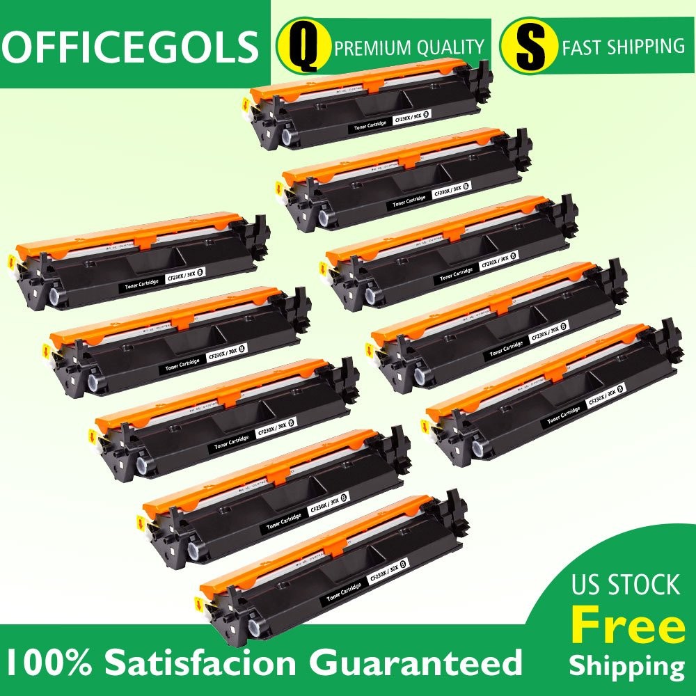 10PK CF230X 30X High Yield Toner Cartridge For HP LaserJet M203dn M203dw M227fdw