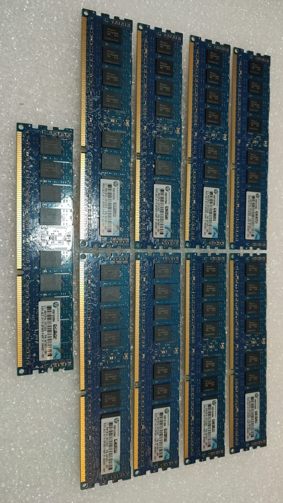 LOT of 9 pcs HP 647899-B21 647899-S21 664691-001 8GB 1Rx4 PC3-12800 Memory Modul
