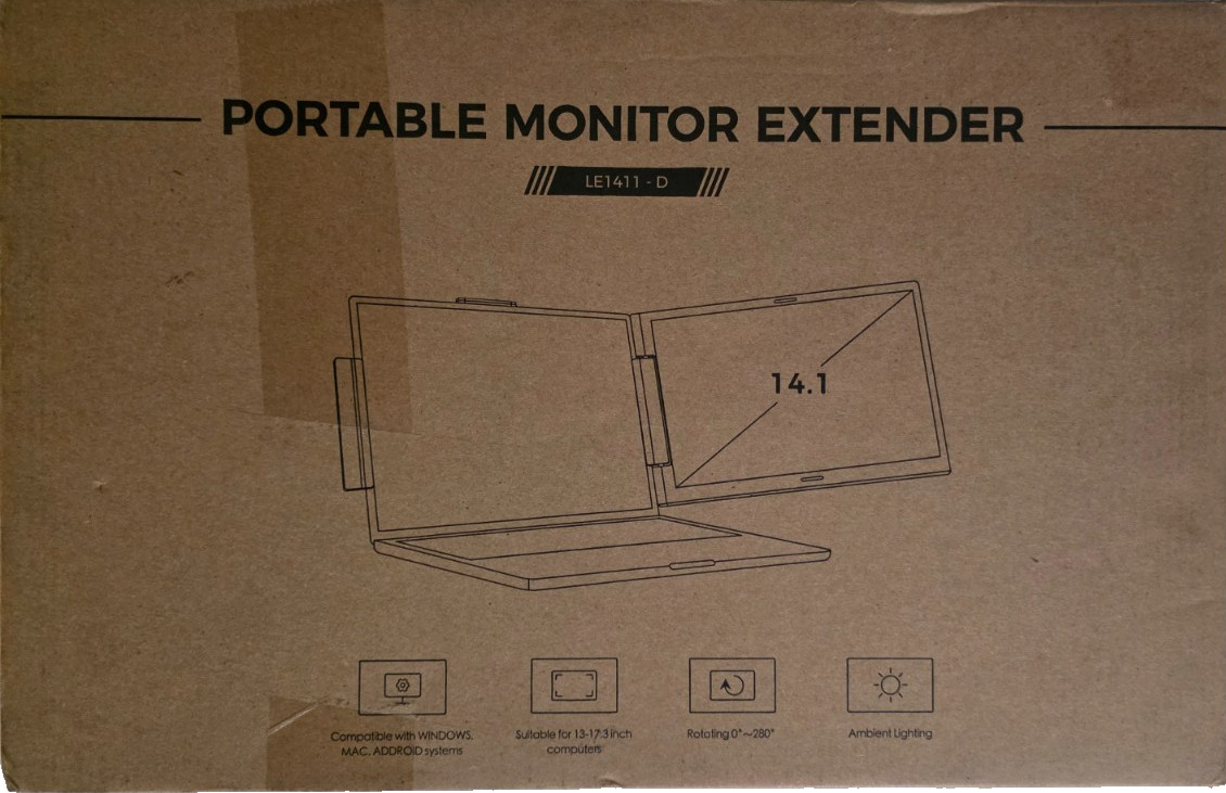 AEEZO LE1411-D 14 Inch 1080P Full HD IPS Portable Monitor with 280 Rotatable