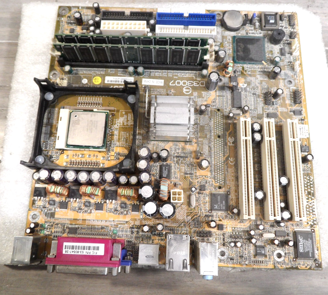 FIC VC37 Motherboard With Celeron 2.3 GHZ CPU and 256 MB Ram Socket 478