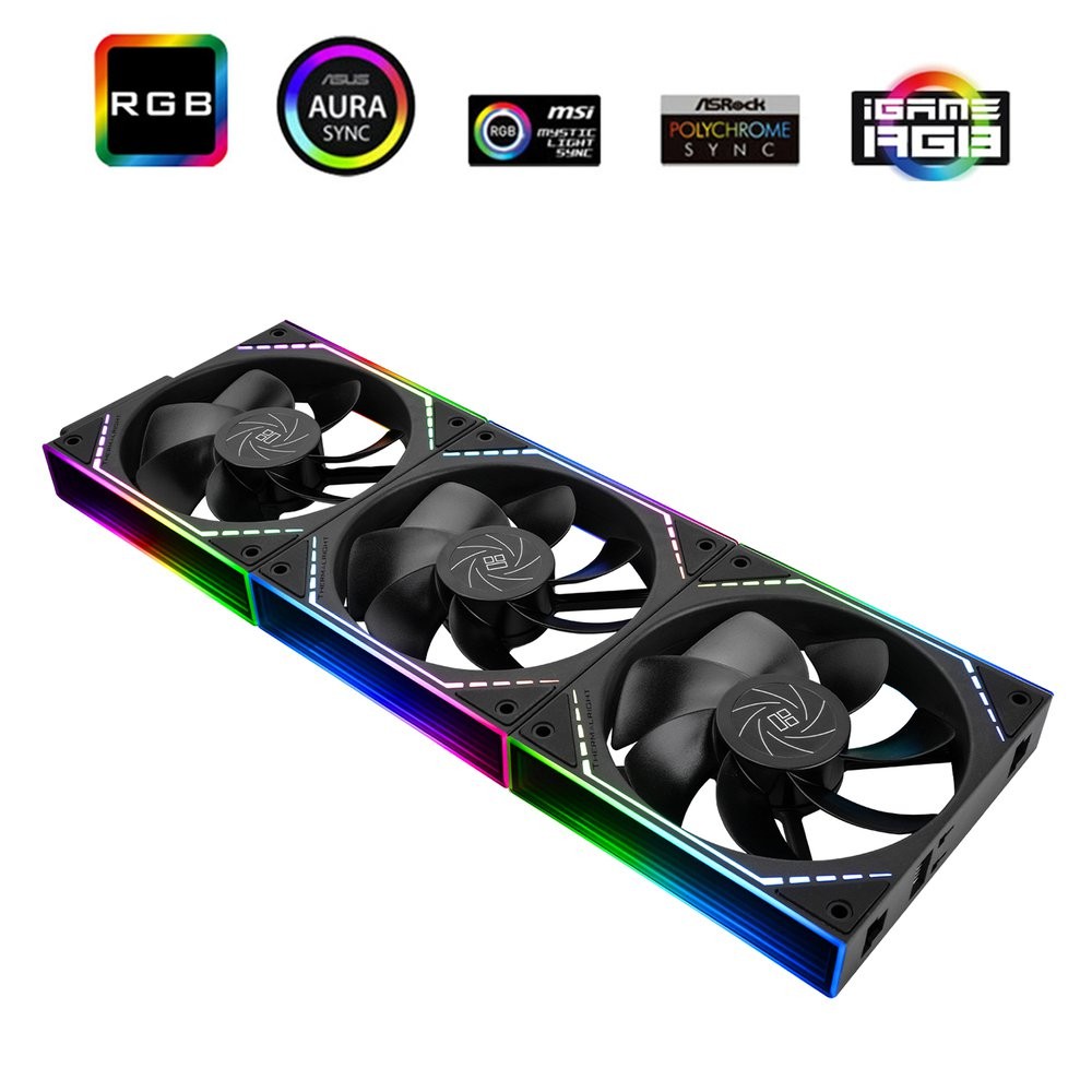 Thermalright TL-M12QR *3 120mm Reverse ARGB PC Fans, Daisy-Chain Connection | 15