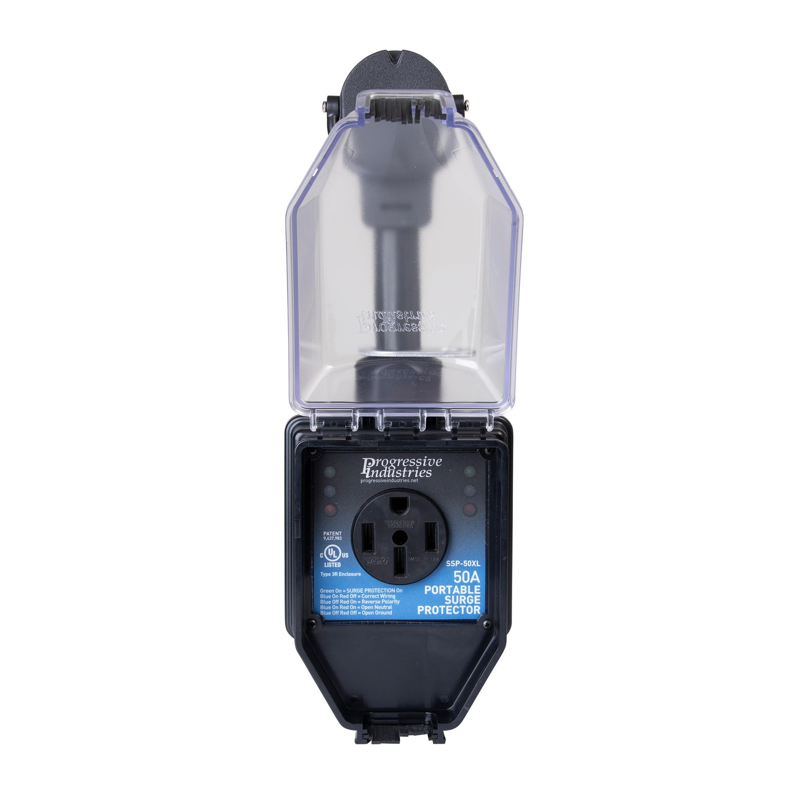 50 Amp Portable RV Smart Surge Protector With Cover | SSP-50XL