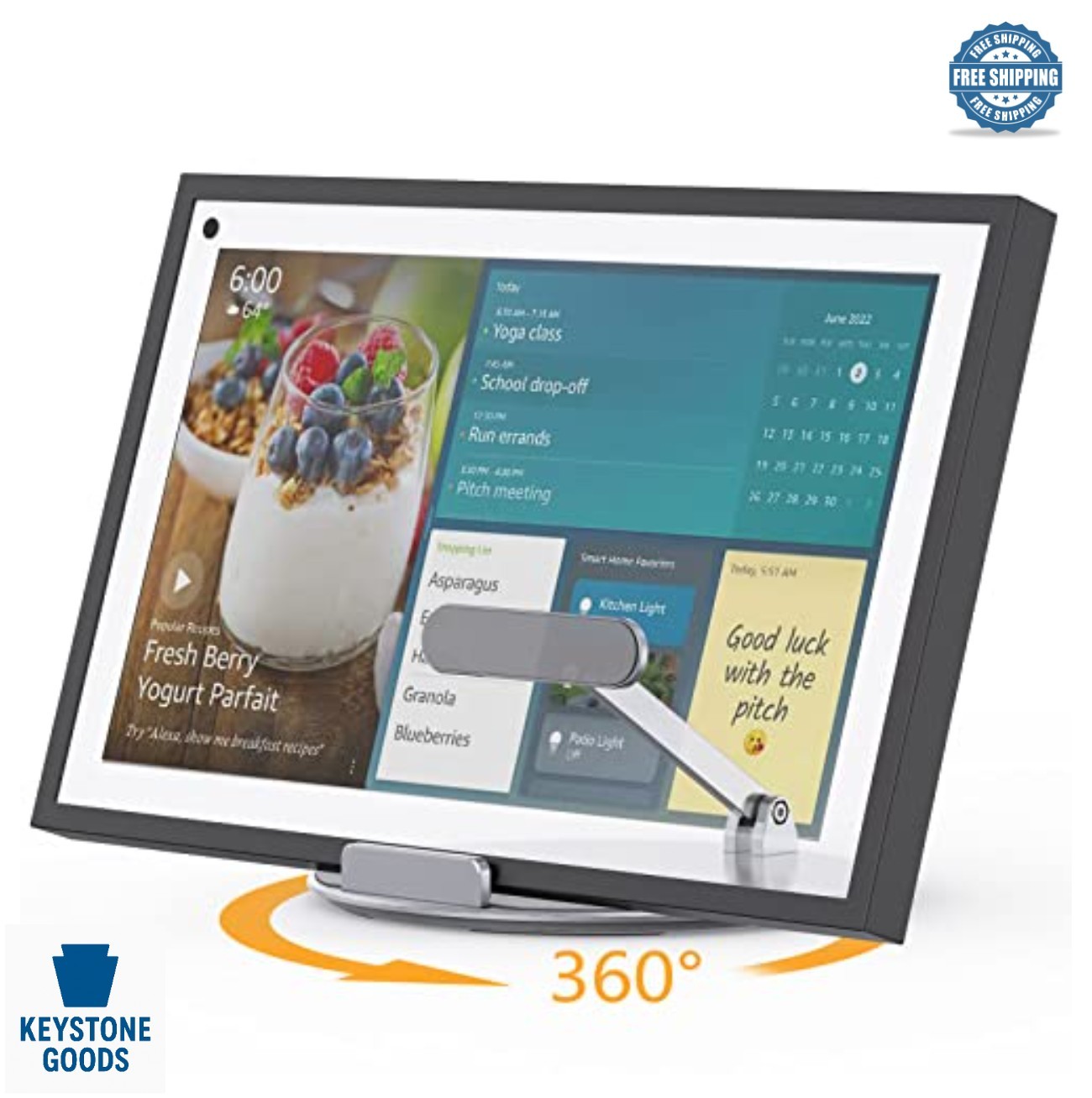 Swivel Stand for Smart Display 15 21 Tablet 360 Degree Rotating Base Foldable
