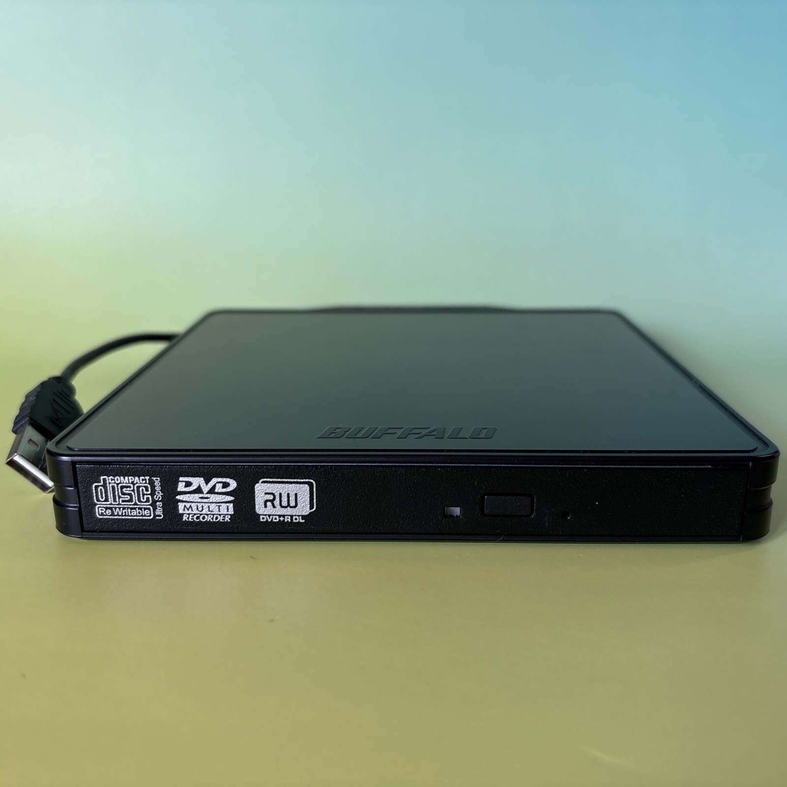Buffalo External Slim Drive CD/DVD-RW, DVSM-PC58U2V Burner w/attached USB