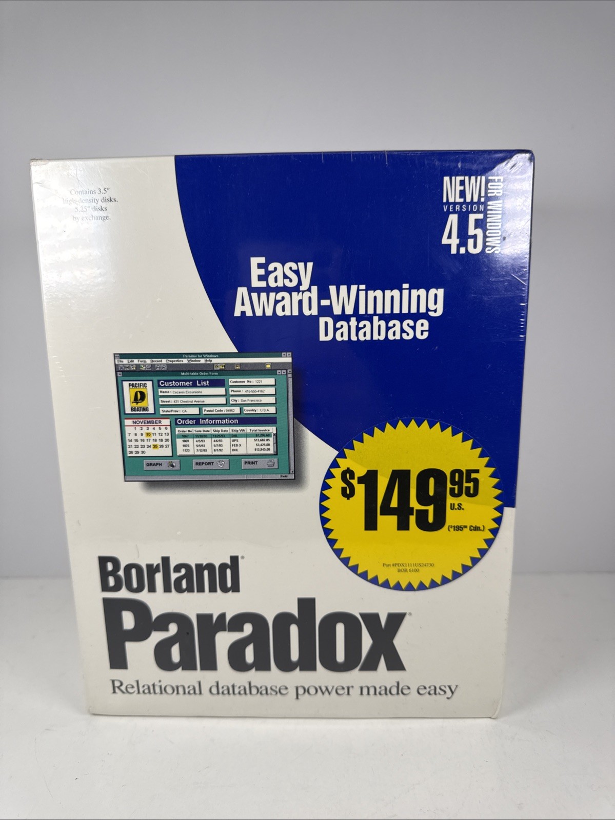 Borland Paradox V4.5 New/Sealed HTF