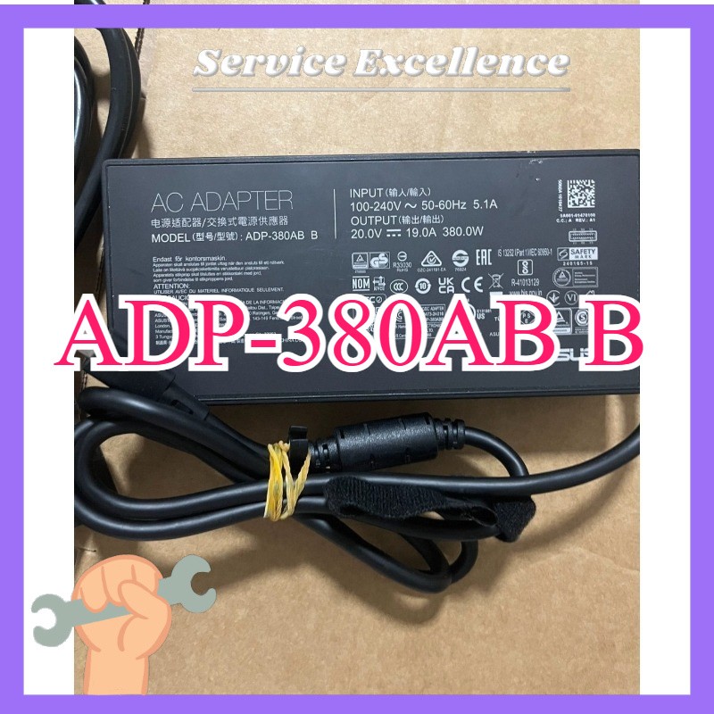 380W ADP-380AB B For ASUS ROG strix G16(2025) G615 Rectangle Conn 20V19A Genuine
