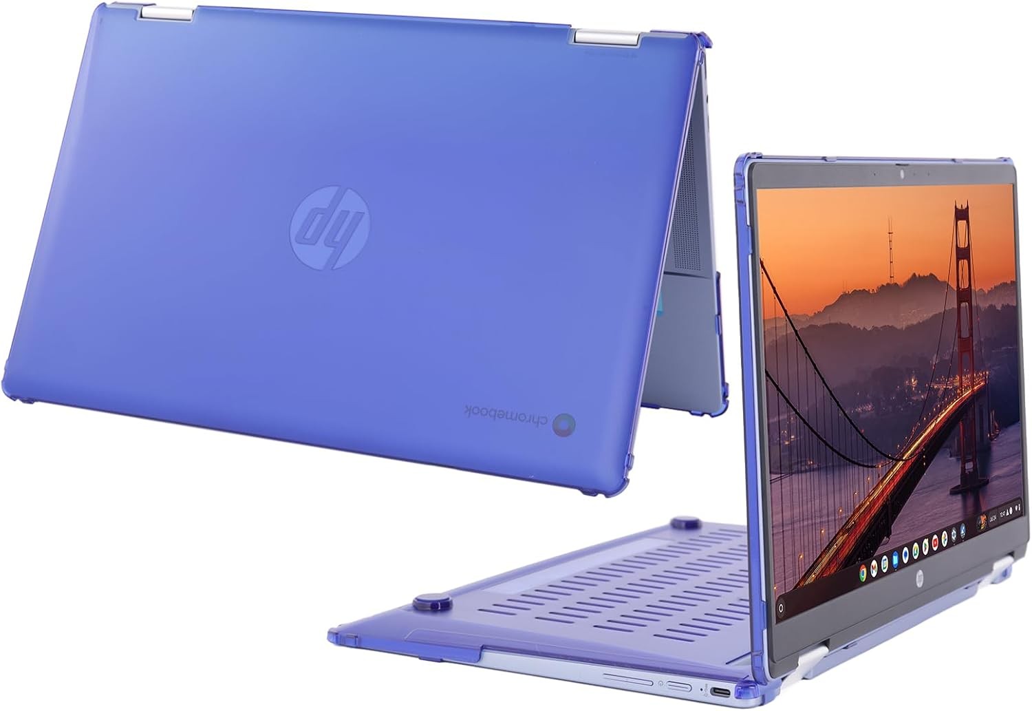 Sleeve for 14" HP Chromebook x360 14B-CD0000 - Hard Case, Blue Color