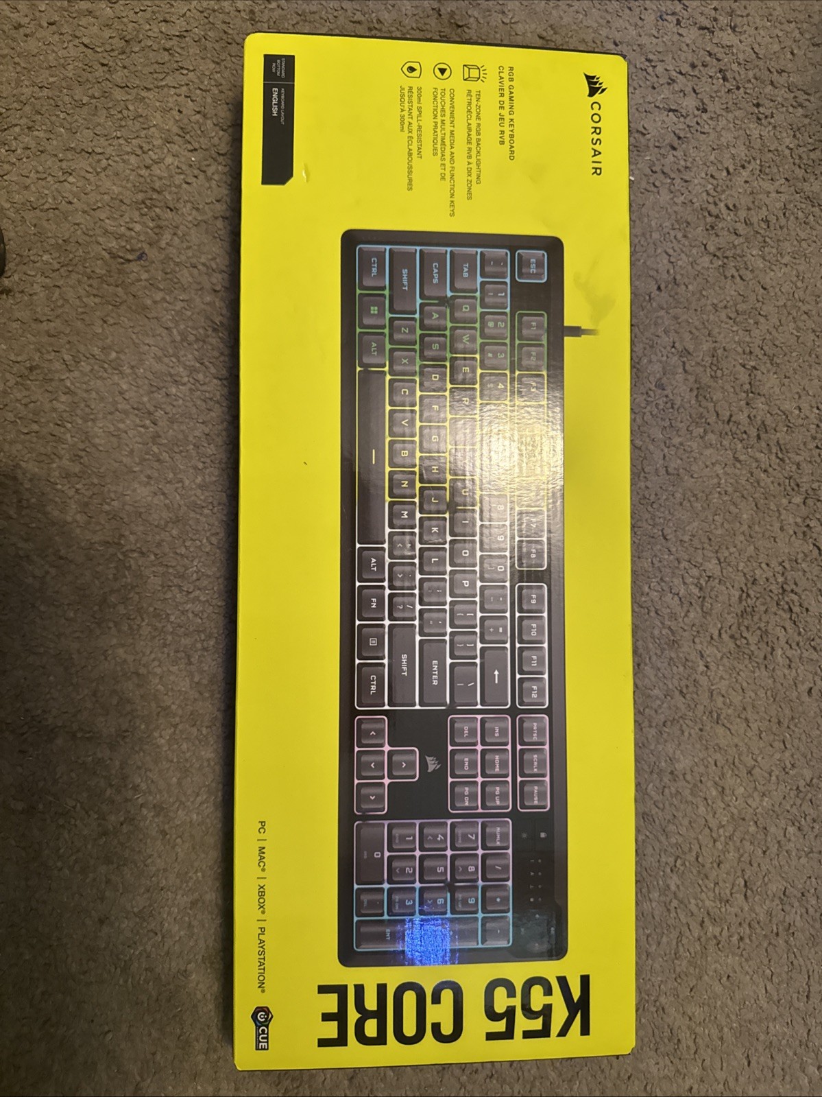 New Corsair K55 Core RGB Gaming Keyboard Black CH-9226C65-NA