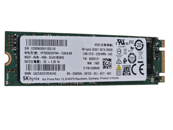 Dell SK Hynix 256GB NVMe M.2 2280 SSD – HFS256G39TNH-73A0A | 0WX4N