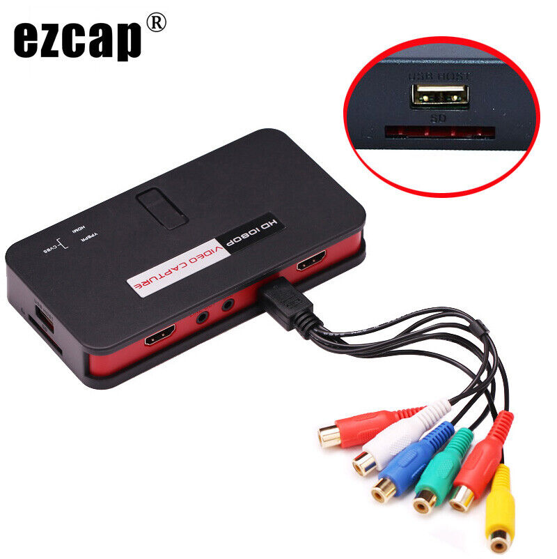 Ezcap284 USB U Disk Video Capture Card 1080P HDMI AV CVBS YPBPR Game Record Box